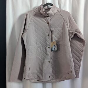 Royal Robbins New Women Shadowquilt Reversible Jacket Medium Color Sphinx Beige